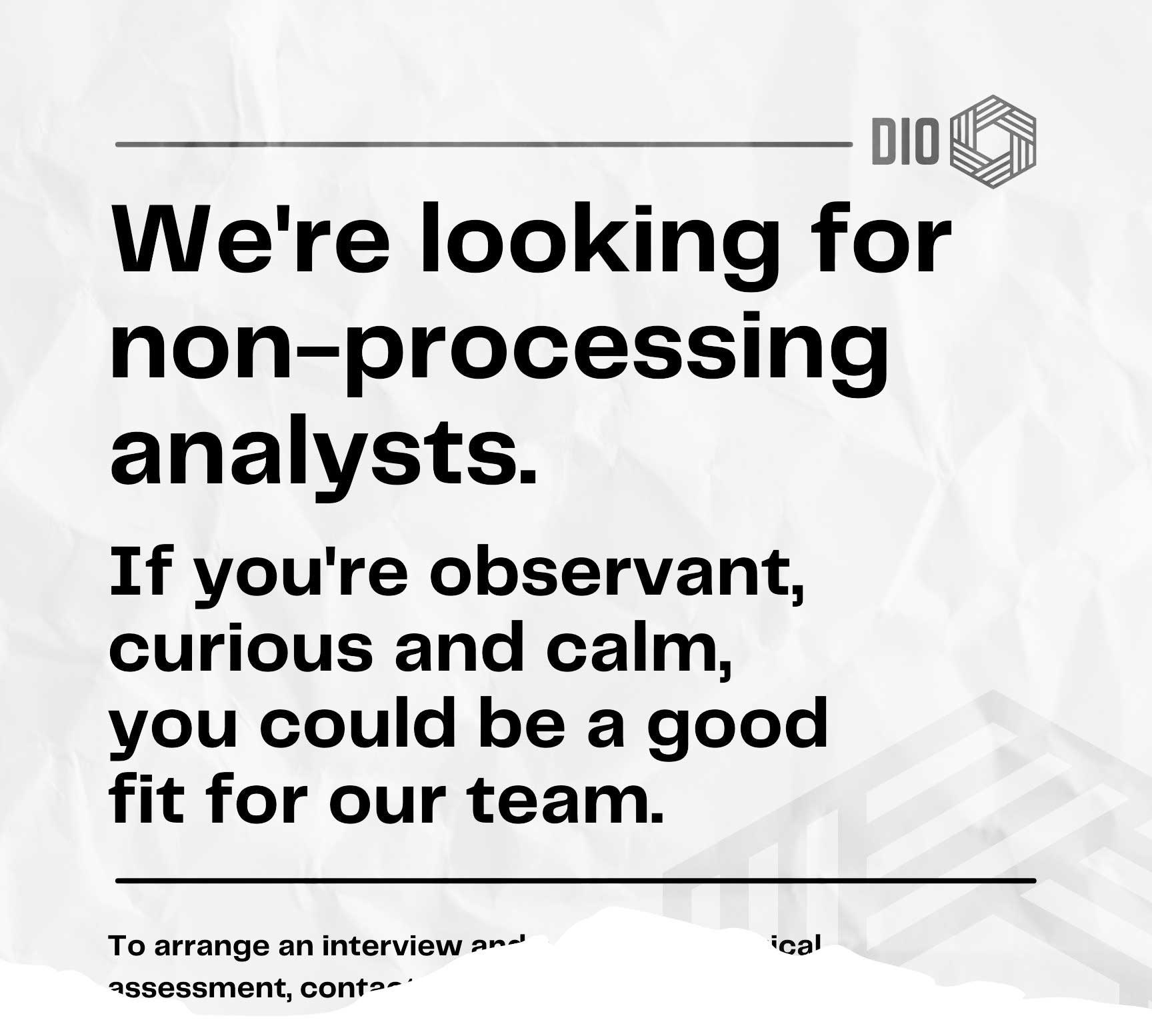 DIO Recruitment Ad